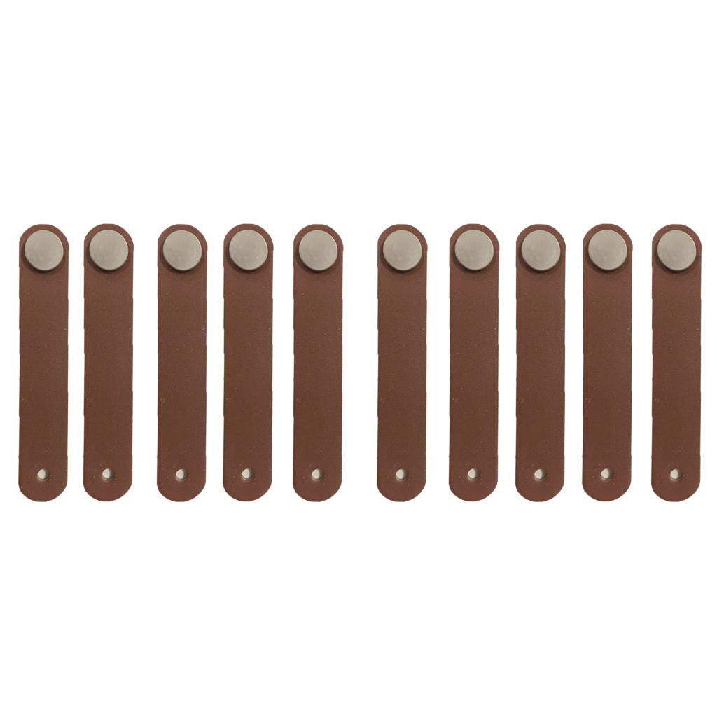 10x Handmade Leather Suitcase Handle Drawer Cabinet Leather Handle Pull Knob