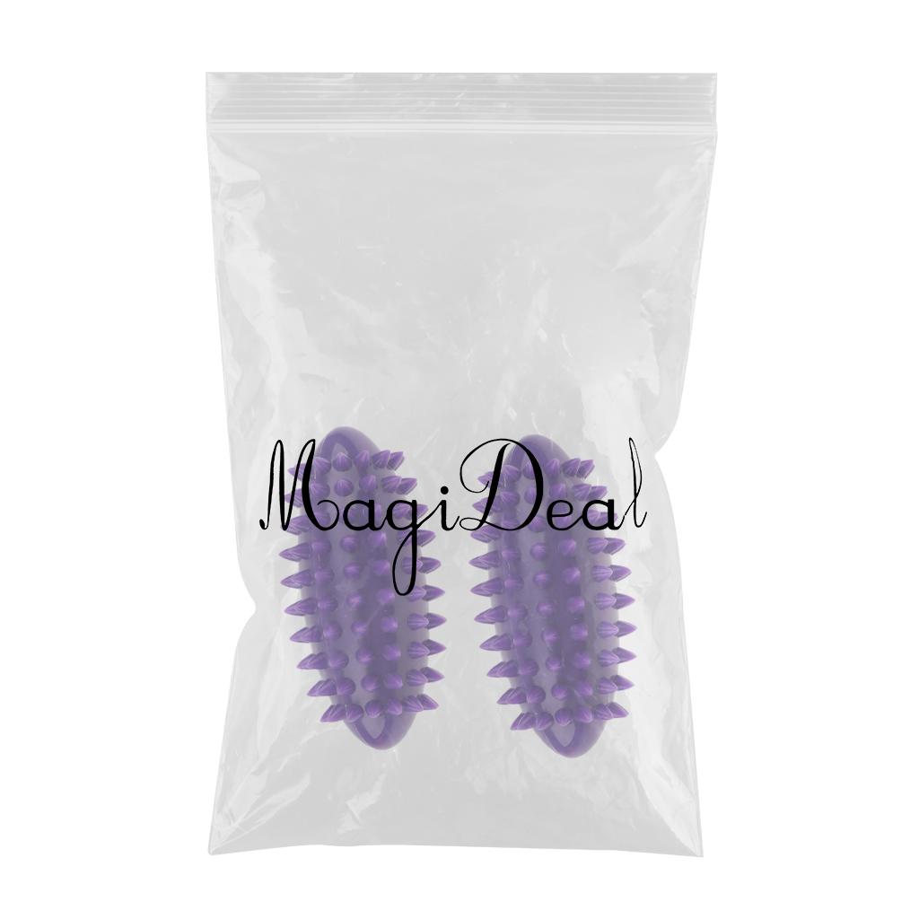 2 Pieces Oval Spiky Trigger Point Acupuncture Deep Tissue Massage Balls Tool