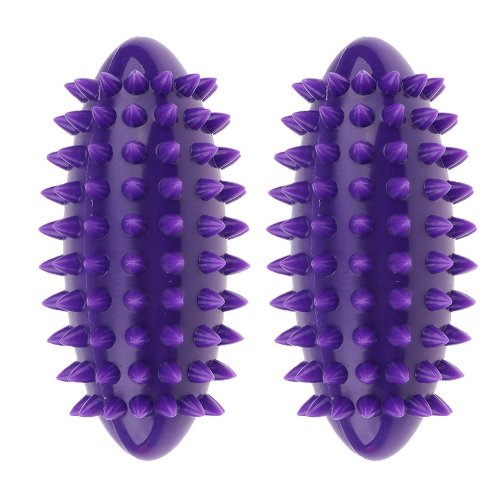 2 Pieces Oval Spiky Trigger Point Acupuncture Deep Tissue Massage Balls Tool