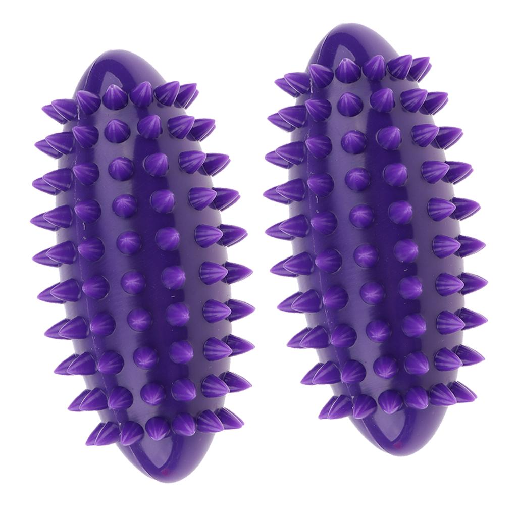 2 Pieces Oval Spiky Trigger Point Acupuncture Deep Tissue Massage Balls Tool