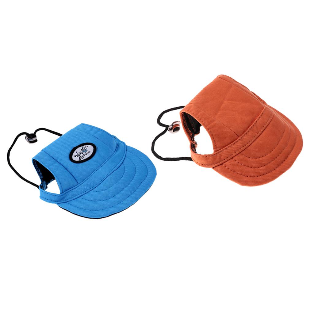 2 Pieces Small Pet Dog Cat Kitten Baseball Hat, Neck Strap Cap Sunbonnet
