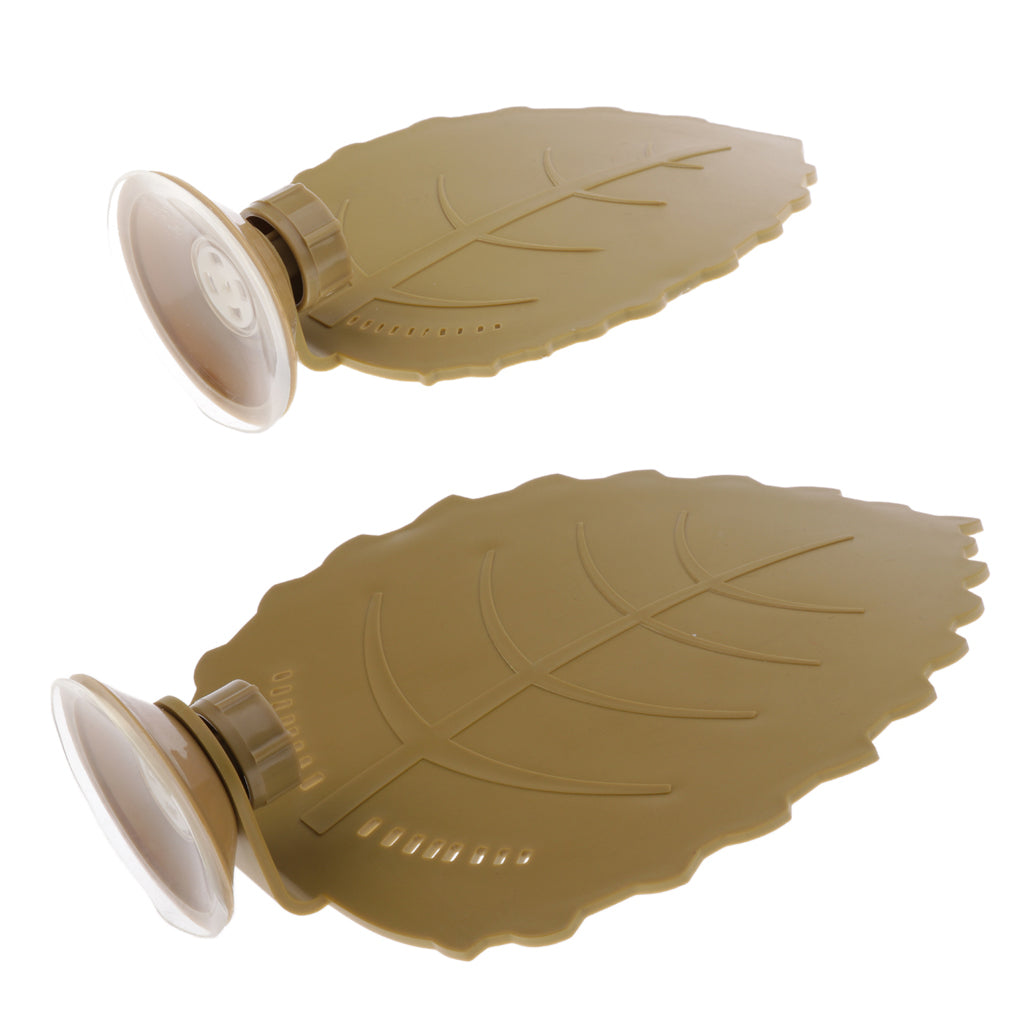 2x Reptile Turtle Pier Leaf Shape Floating Dock Basking Island Platform S+L