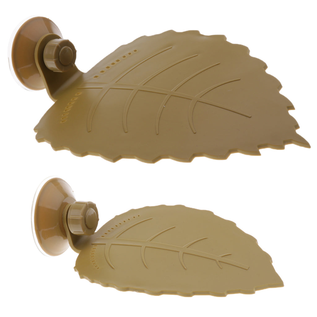 2x Reptile Turtle Pier Leaf Shape Floating Dock Basking Island Platform S+L