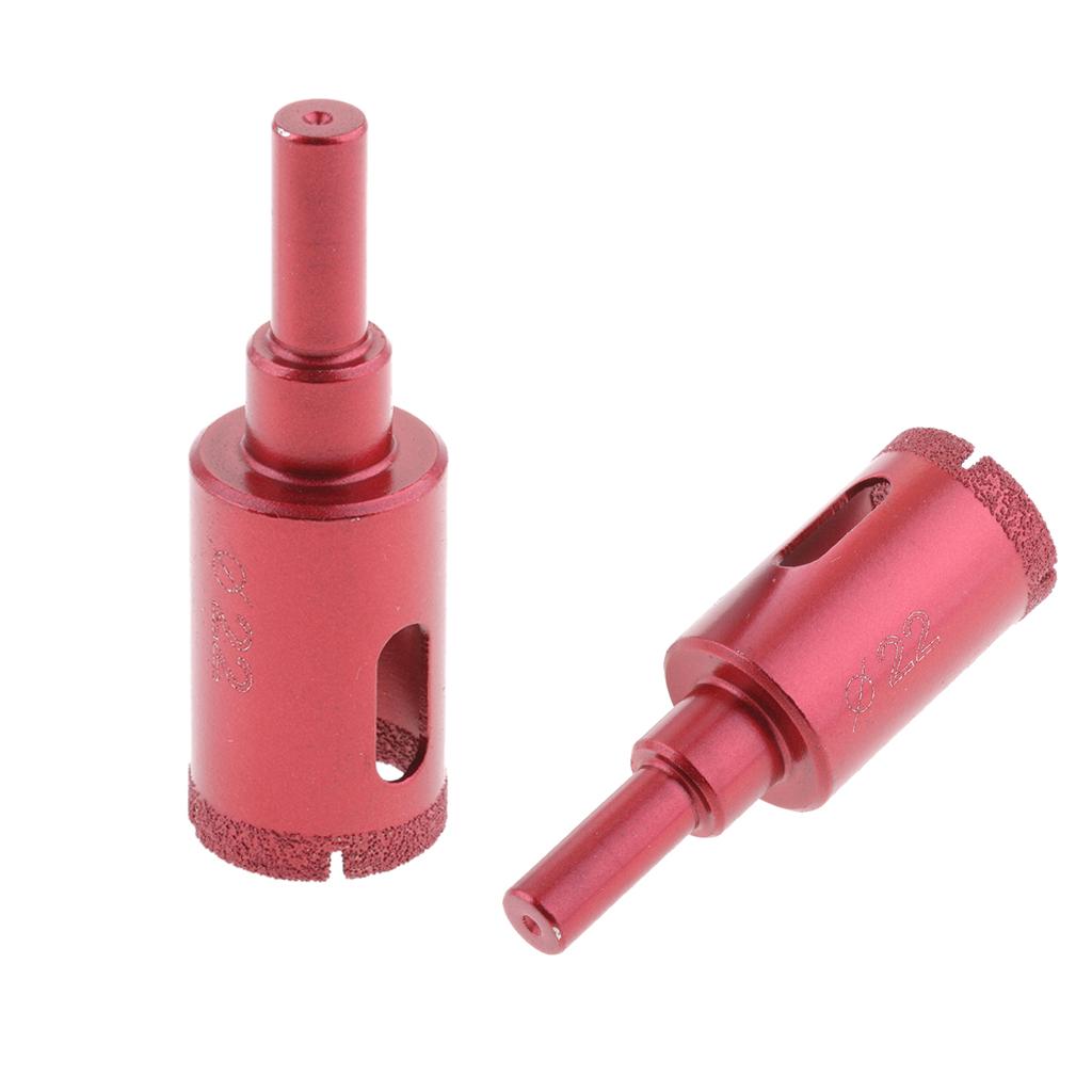 2pcs Diamond Tool Drill Bit Set Glass Ceramic Marble Tile 22 & 20mm