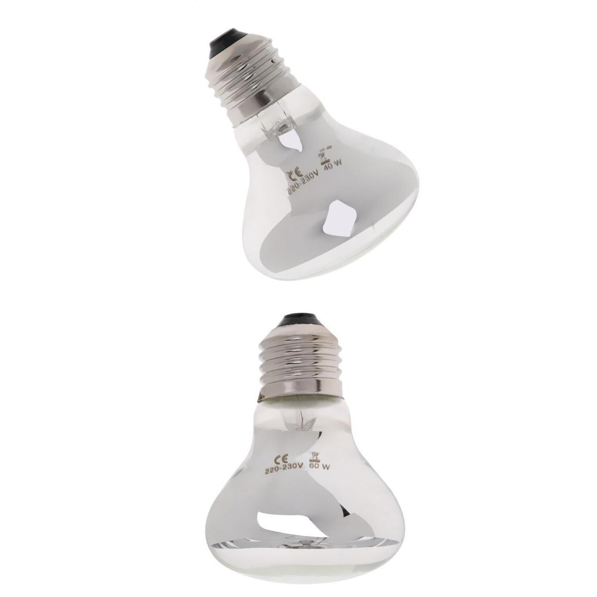 2x E27 UVA Heater Reptile Heat Basking Lamp Moonlight Bulb 220V 40W and 60W