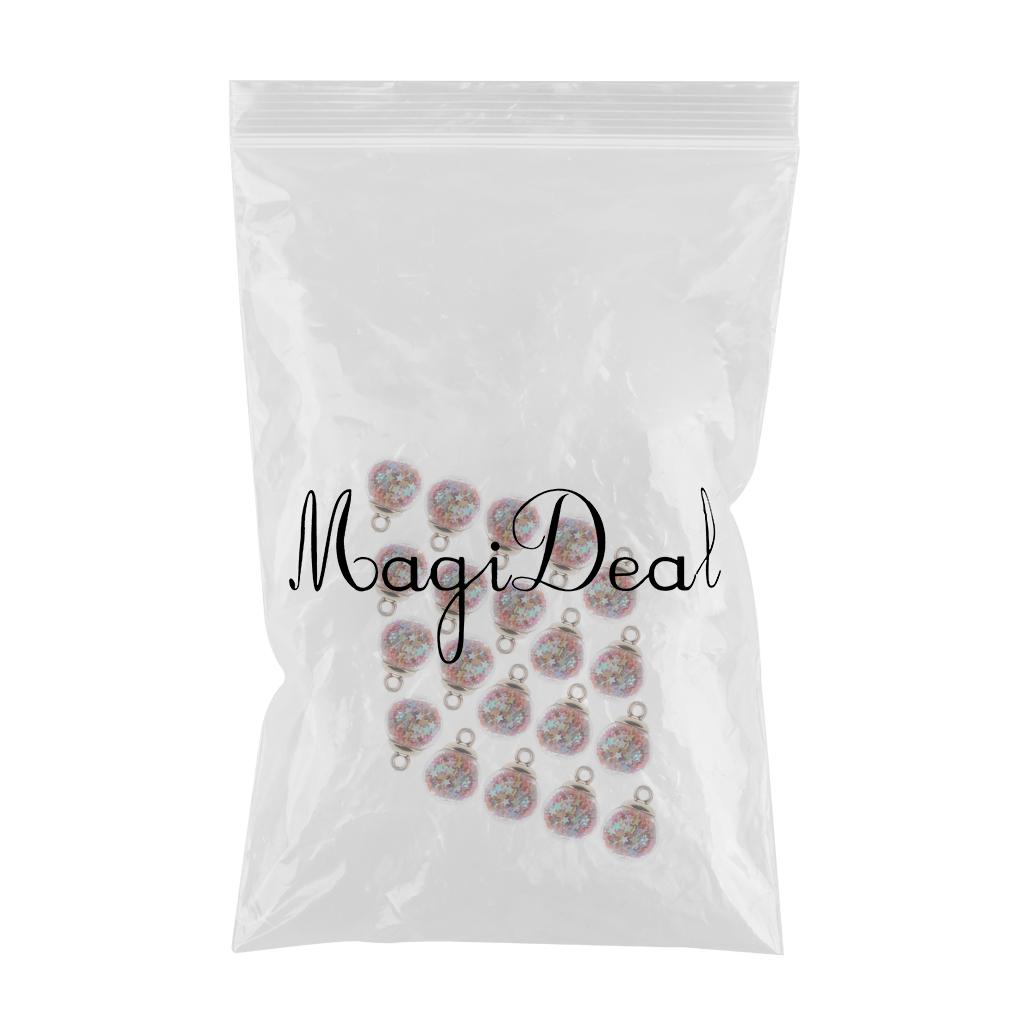 20 Pieces Tiny Star Glass Ball Charms Pendant DIY Earring Jewelry Findings