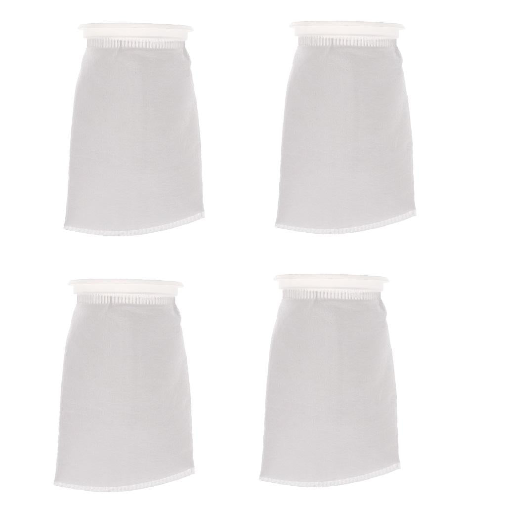 4 pcs Aquarium Tank Filter Bag 150um Aquarium Felt Filter Sock Bag