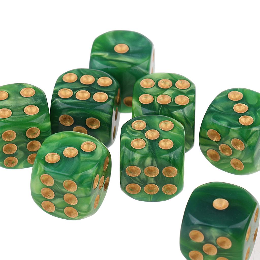 30x Six Sided D6 Dice Dotted 16mm Die Toy for Dungeons and Dragons Props