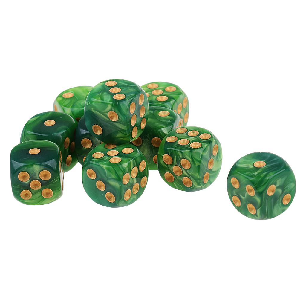 30x Six Sided D6 Dice Dotted 16mm Die Toy for Dungeons and Dragons Props