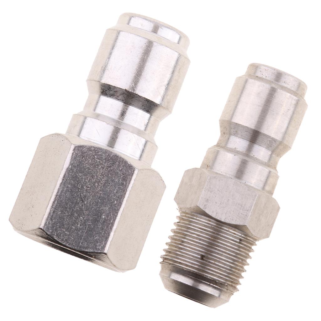 2Pcs 3/8Quick Release Connector to 15mm Adapter Pressure Washer Coupling"