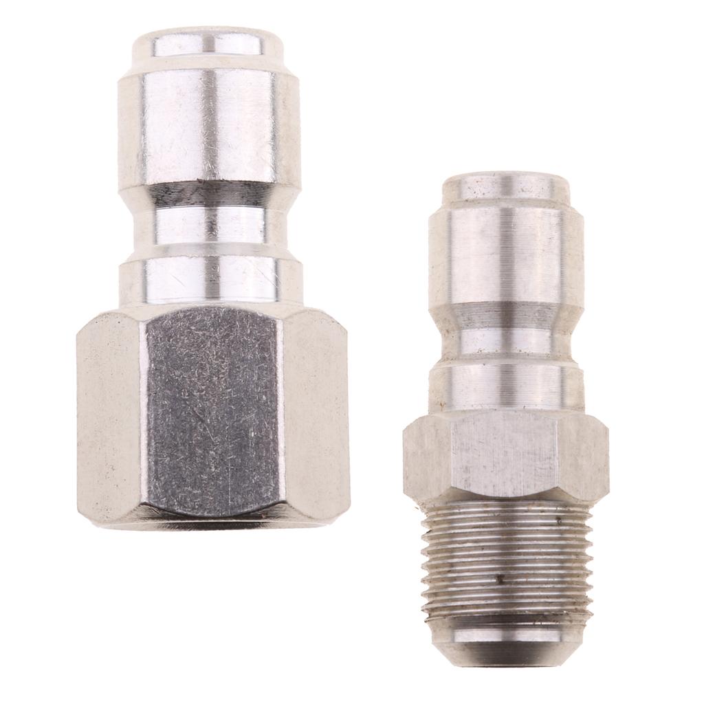 2Pcs 3/8Quick Release Connector to 15mm Adapter Pressure Washer Coupling"