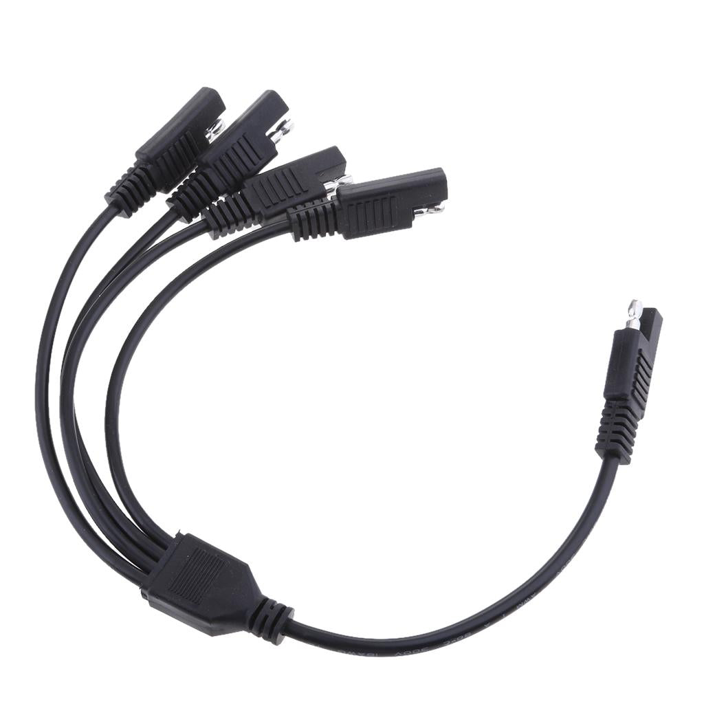 2Pieces 18AWG SAE 1 to 4 Extension Adapter Splitter Cable for Solar Battery