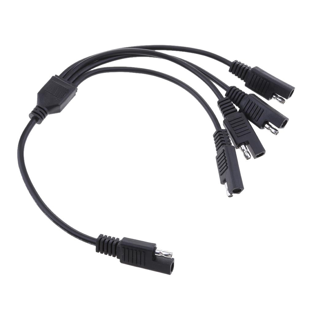 2Pieces 18AWG SAE 1 to 4 Extension Adapter Splitter Cable for Solar Battery
