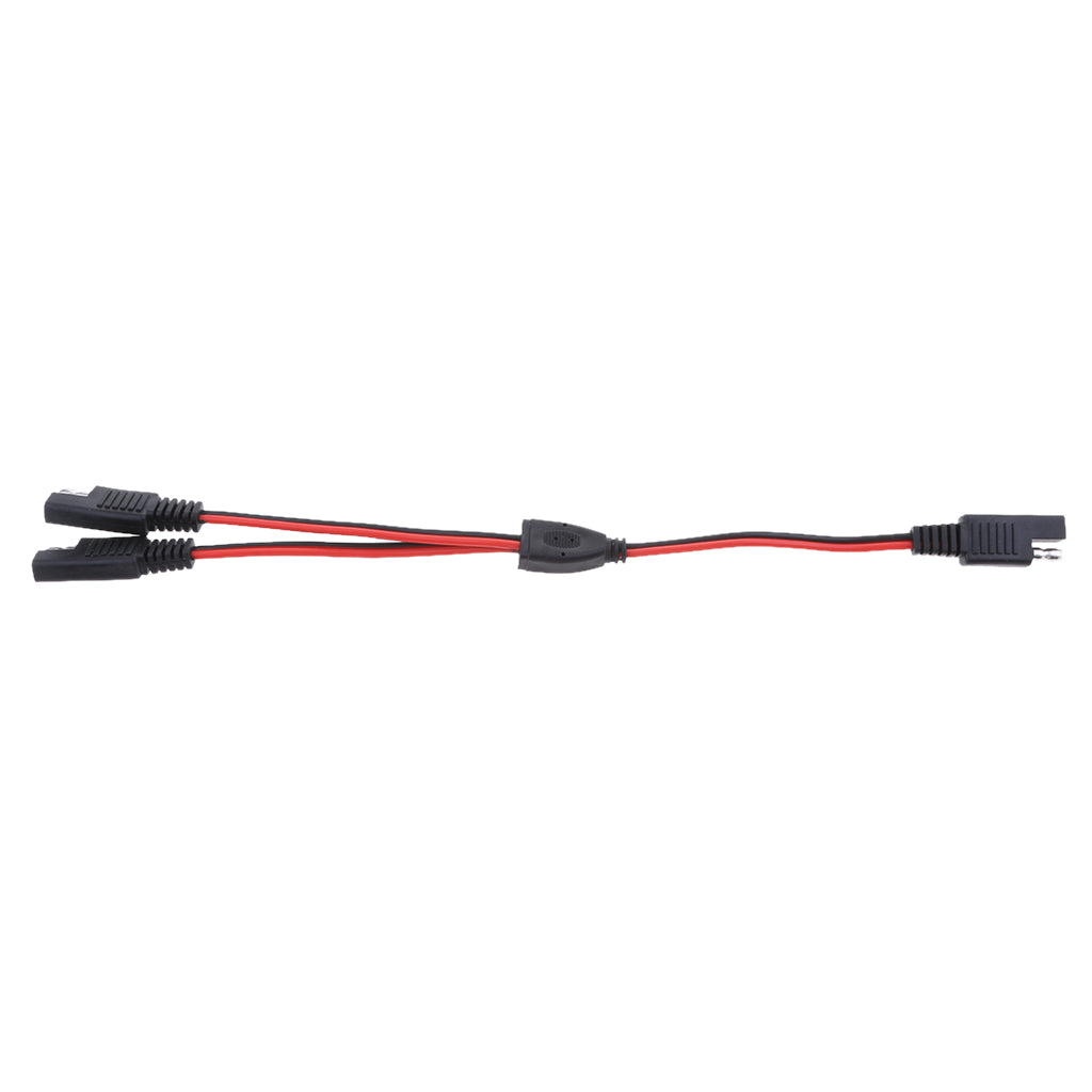 2Pieces 18AWG SAE 1 to 2 Extension Adapter Splitter Cable for Solar Battery
