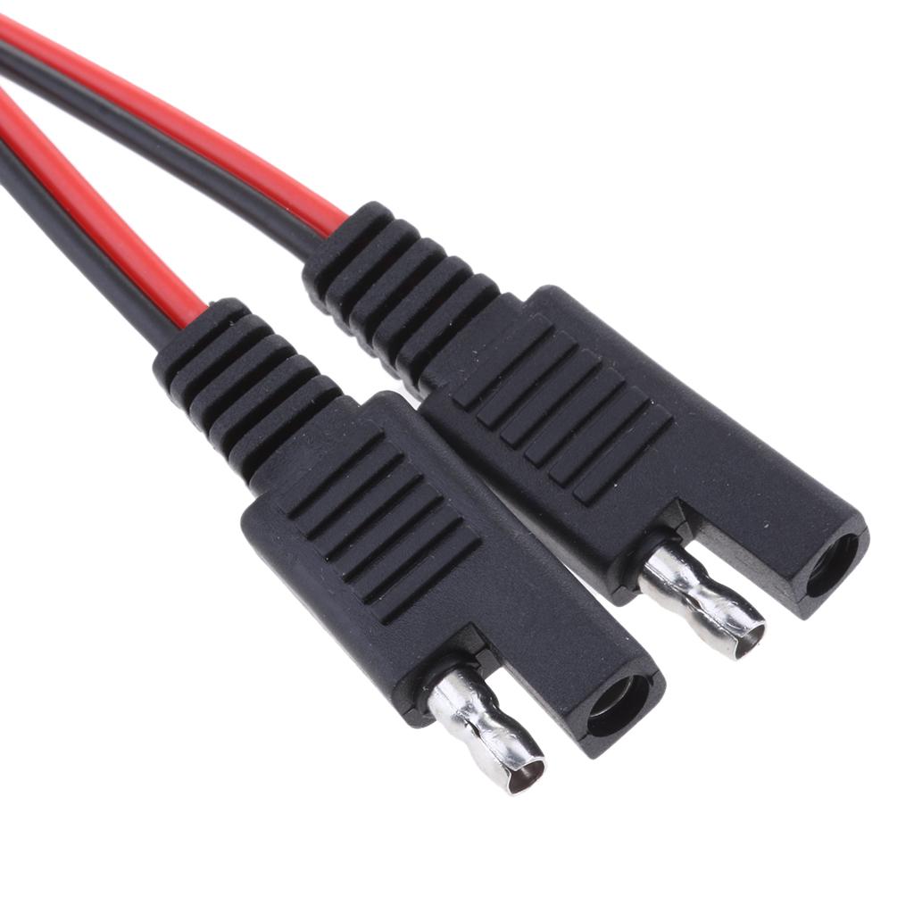 2Pieces 18AWG SAE 1 to 2 Extension Adapter Splitter Cable for Solar Battery