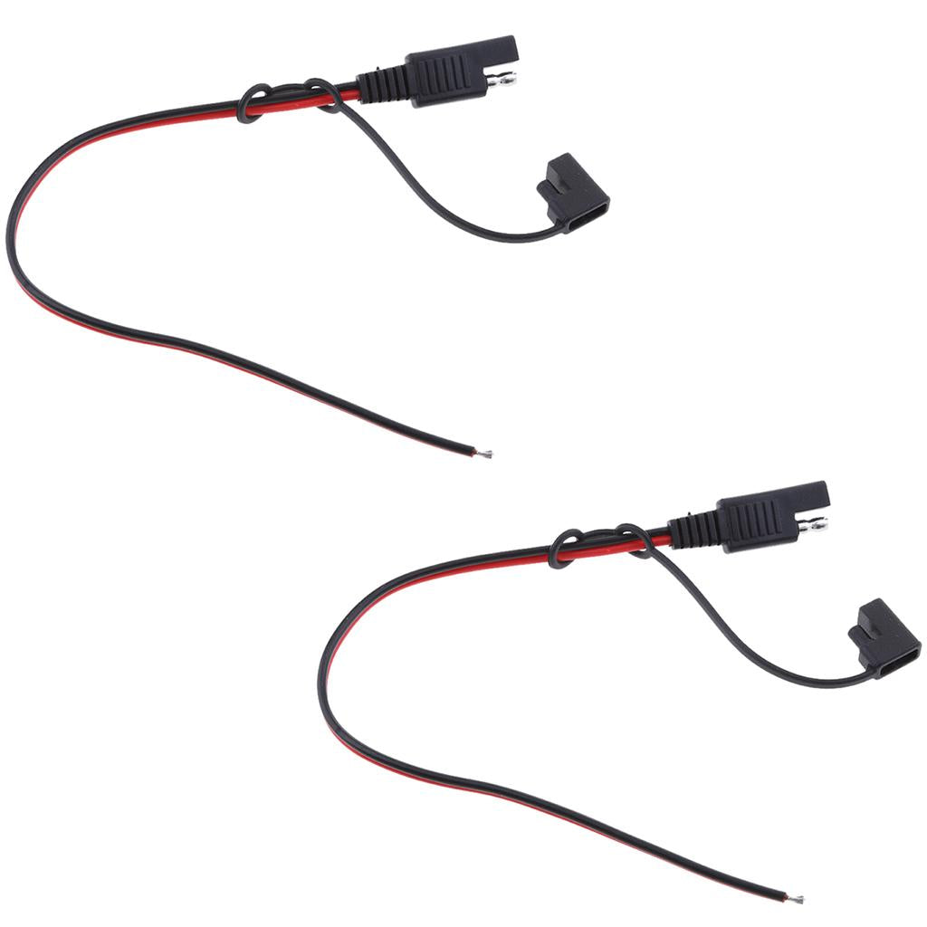 2Pieces 18AWG Solar Battery SAE Harness DIY Extension Line Connector Cable