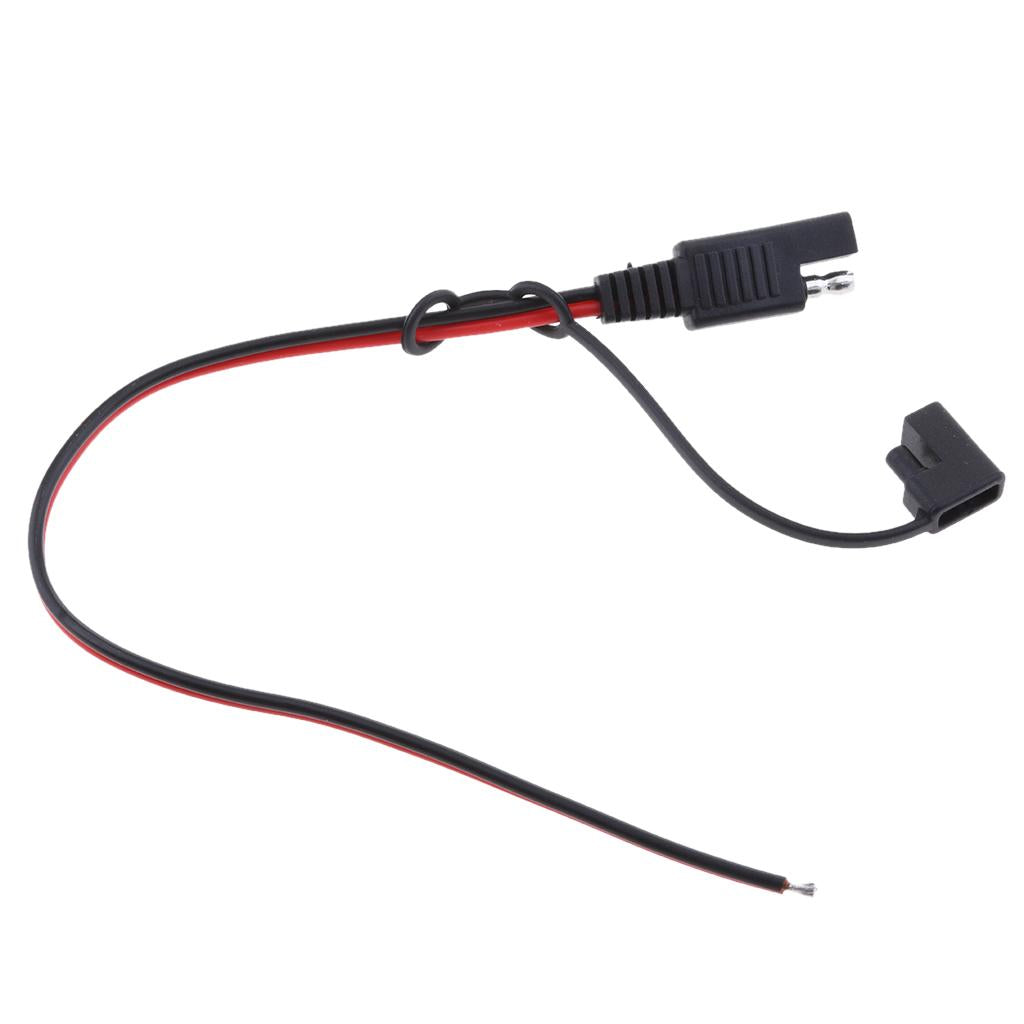 4Pcs SAE Power 12V 300mm 10A 18AWG Extension Cable Plug for Car Solar Panel