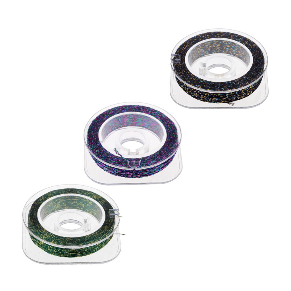 3pcs Metallic Guide Wrapping Fishing Line Thread Rod Building Repairing