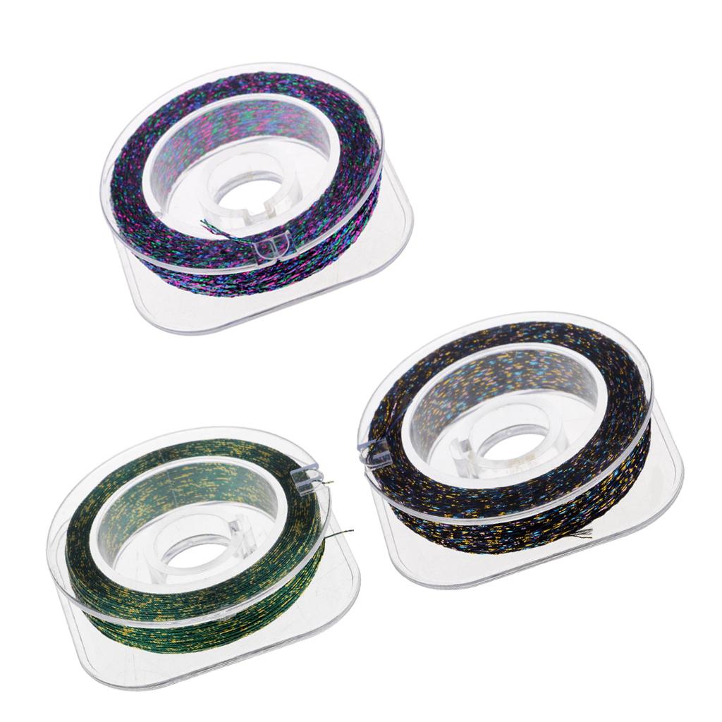 3pcs Metallic Guide Wrapping Fishing Line Thread Rod Building Repairing
