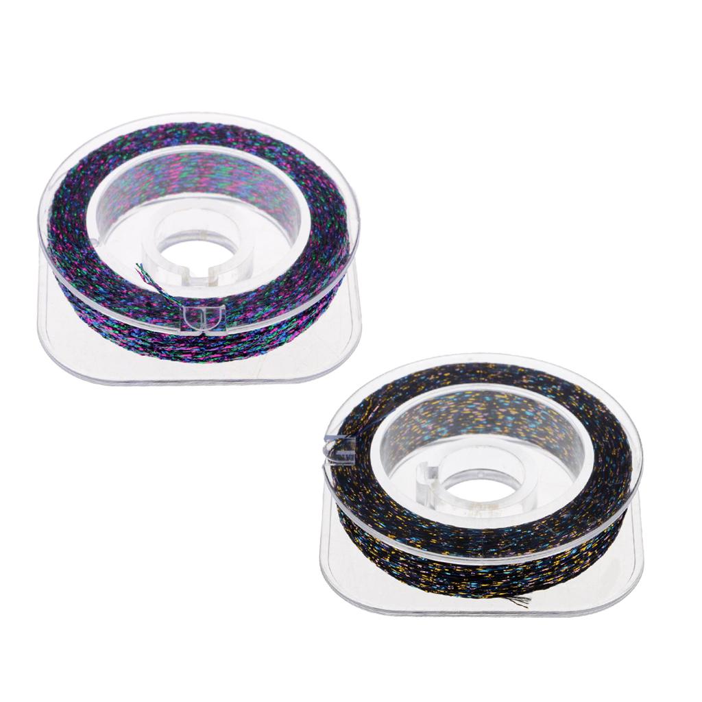 2pcs Metallic Guide Wrapping Fishing Line Thread Rod Building Repairing