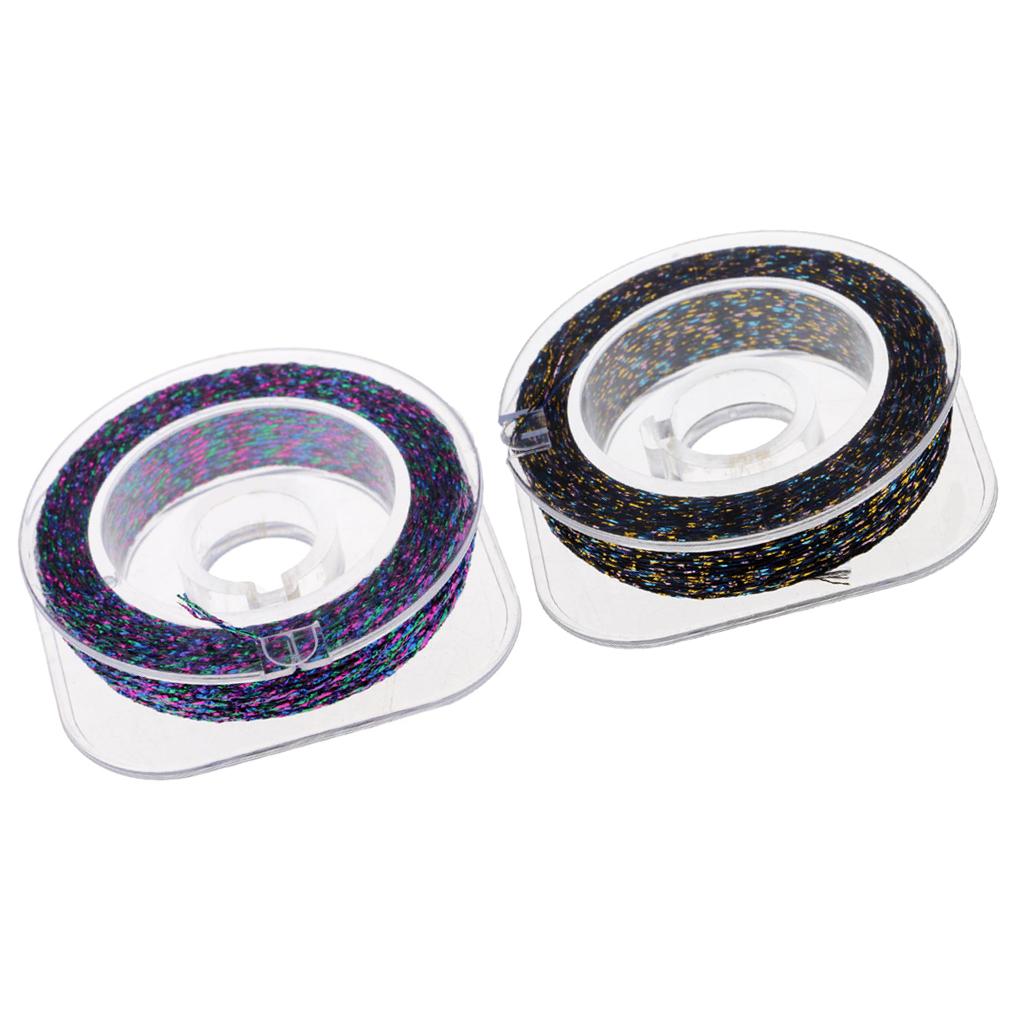 2pcs Metallic Guide Wrapping Fishing Line Thread Rod Building Repairing