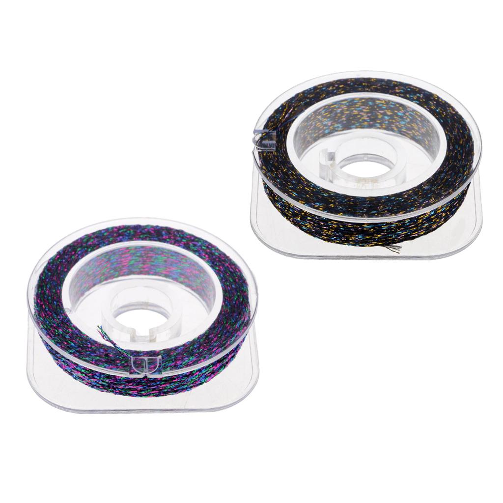 2pcs Metallic Guide Wrapping Fishing Line Thread Rod Building Repairing