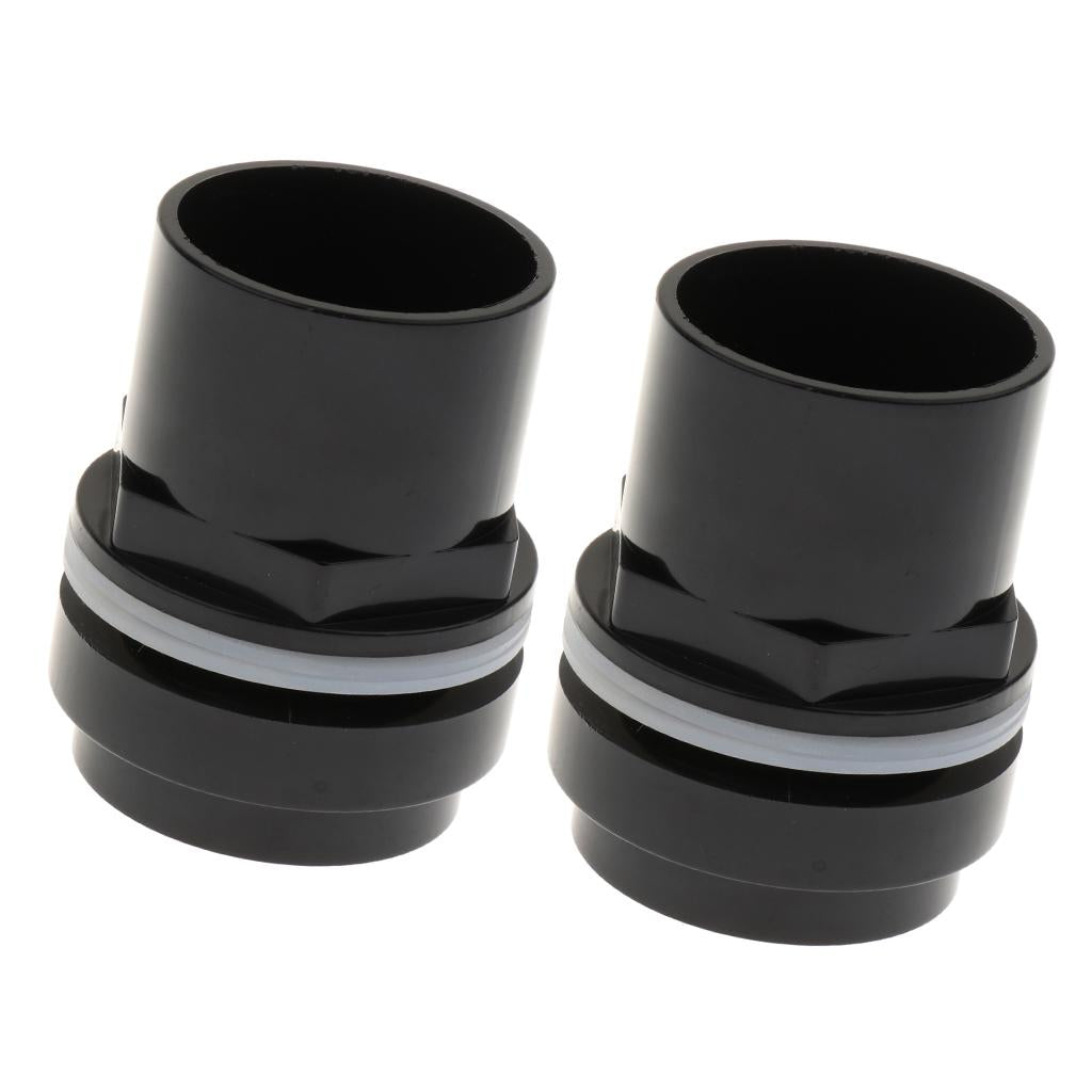 2x Fish Tank Pipe Joint Aquarium Pipe Connector Coupler Adapter 50mm Dia