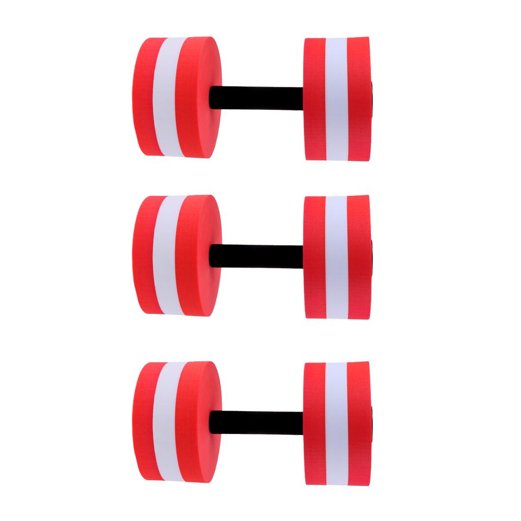 3 Pieces Water Aerobics Dumbbell Aquatic EVA Barbell Fitness Pool Exercise
