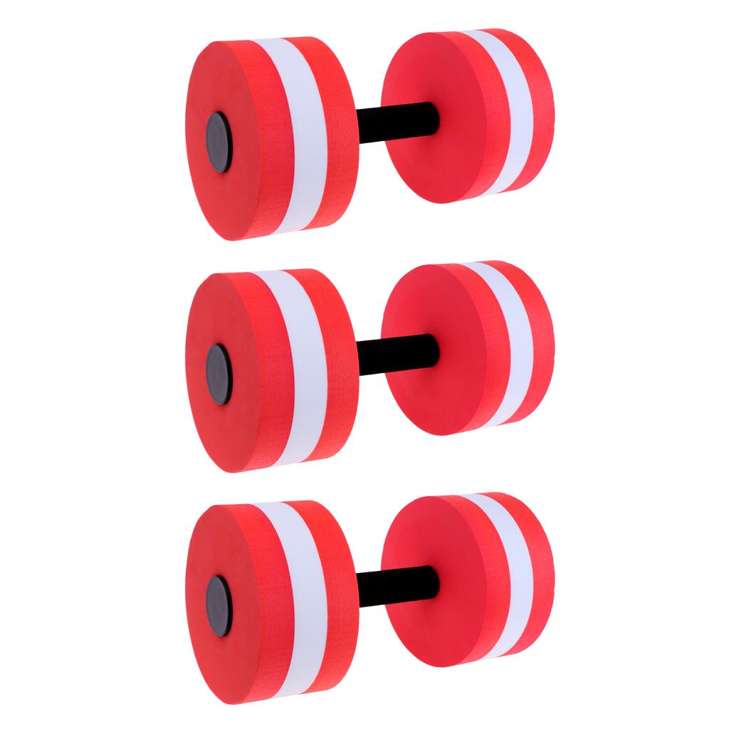 3 Pieces Water Aerobics Dumbbell Aquatic EVA Barbell Fitness Pool Exercise