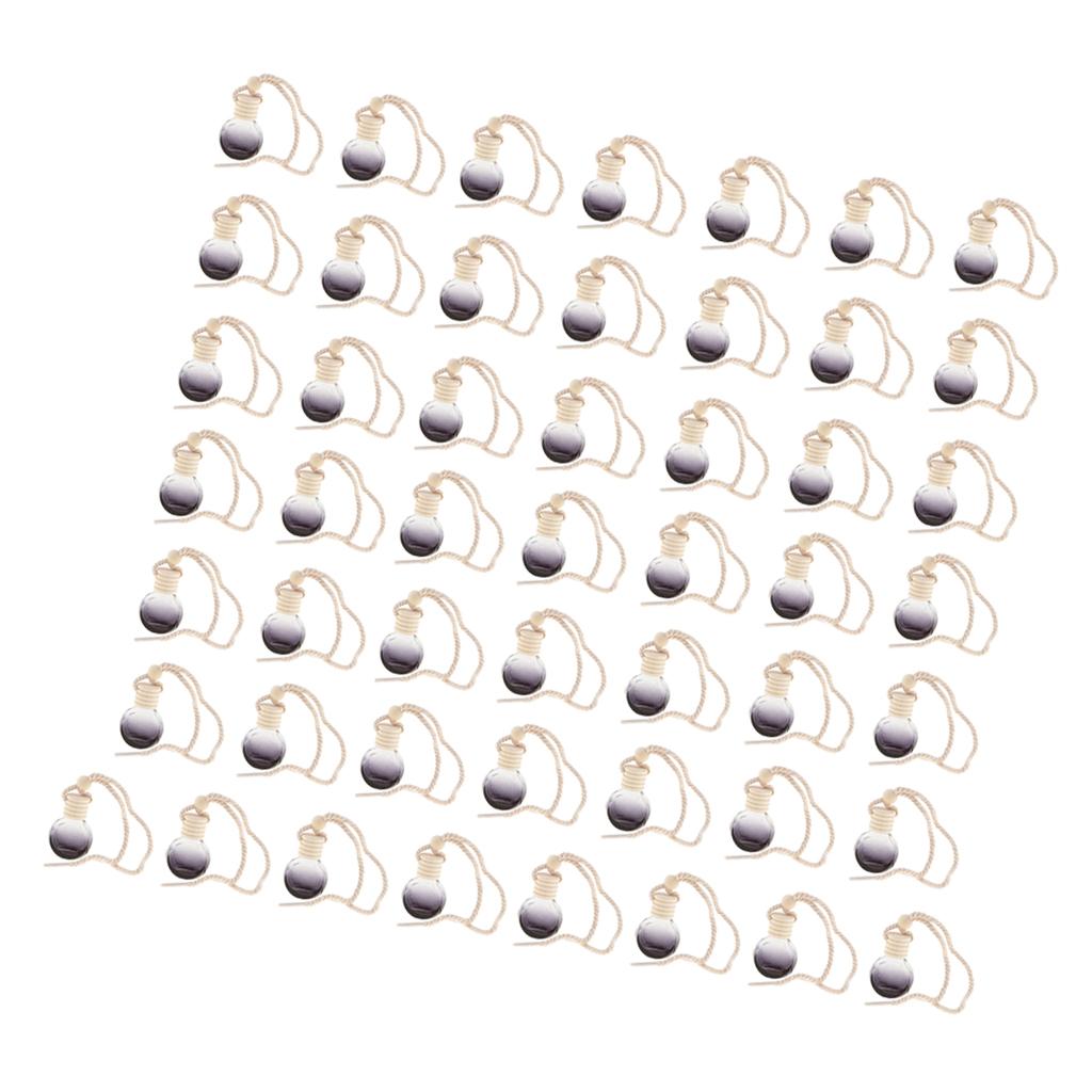 50x 10ml Empty Perfume Bottle Pendant Car Hanging Ornament Home Decor Round