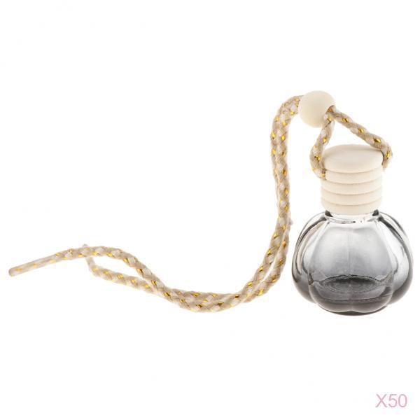 50Pcs 10ml Empty Perfume Bottle Car Hanging Pendant Home Decor Pumpkin