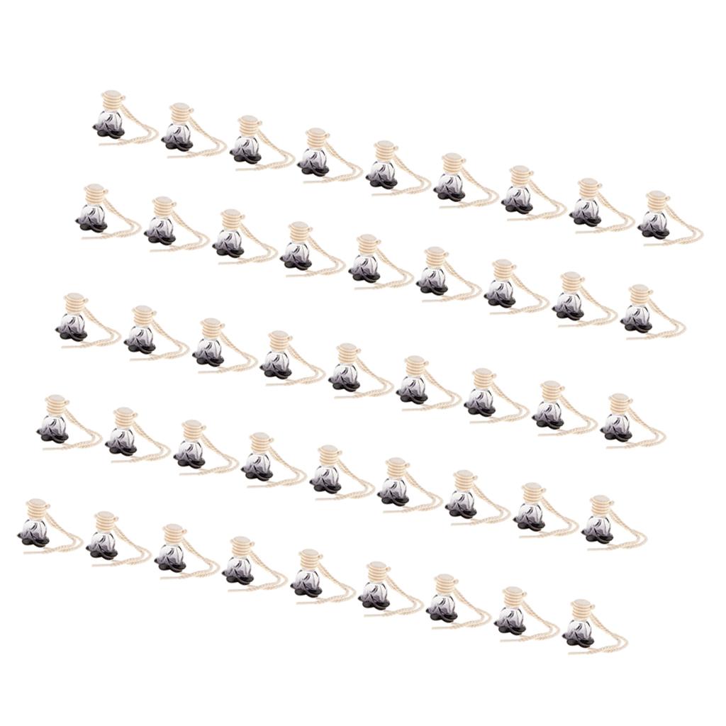 50Pcs 10ml Empty Perfume Bottle Car Hanging Pendant Home Decor Flower