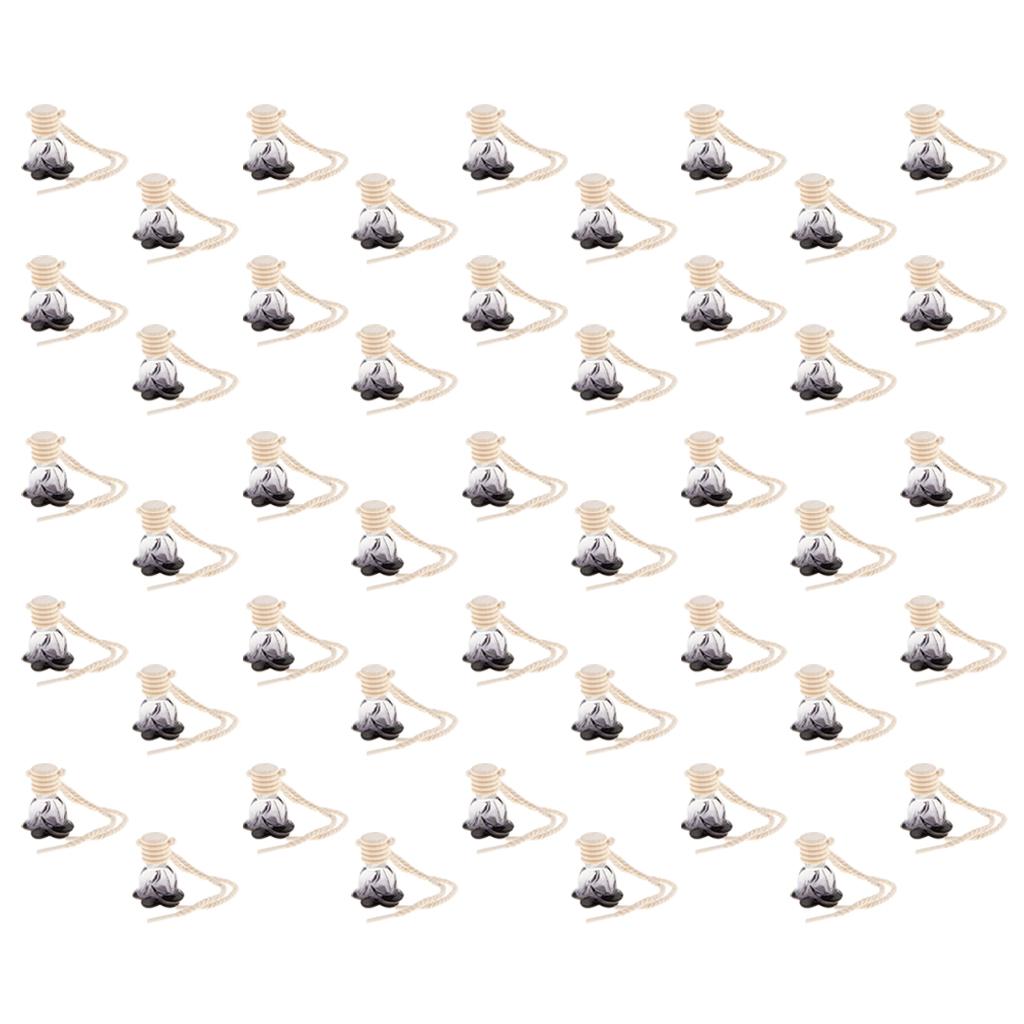 50Pcs 10ml Empty Perfume Bottle Car Hanging Pendant Home Decor Flower
