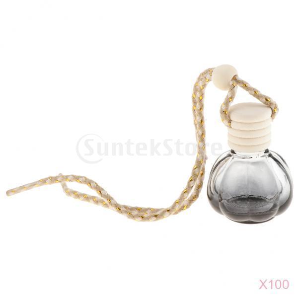 100Pcs Empty Perfume Bottle Pendant Car Hanging Ornament Home Decor Pumpkin