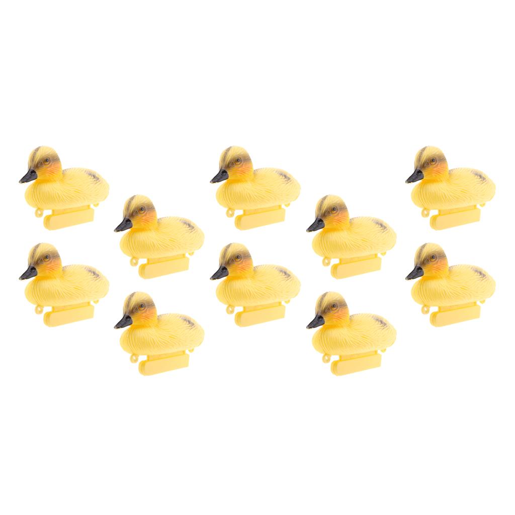 10x Baby Ducking Floating Decoy Ducks Mallard Plastic Ornament Pond Koi Fish