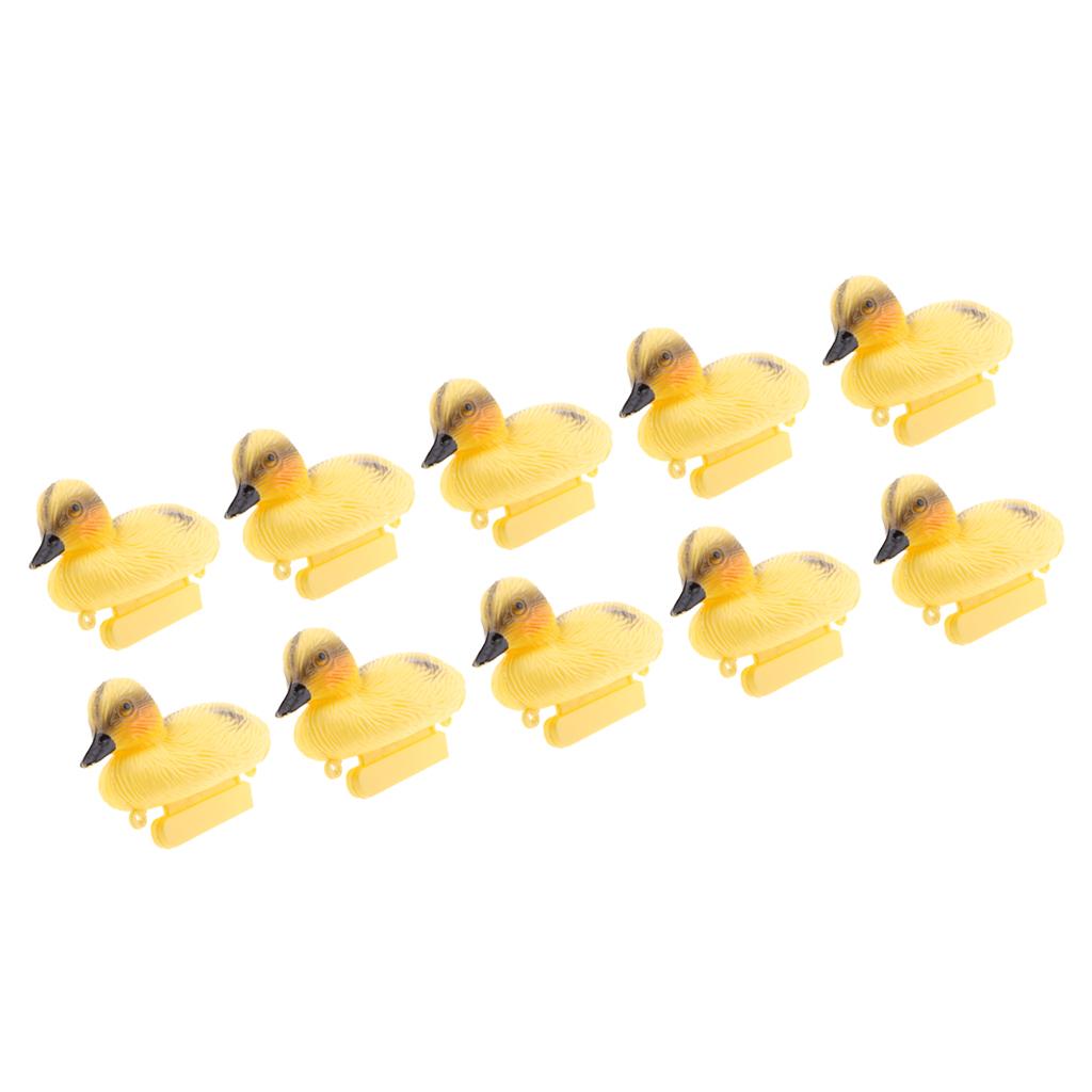 10x Baby Ducking Floating Decoy Ducks Mallard Plastic Ornament Pond Koi Fish