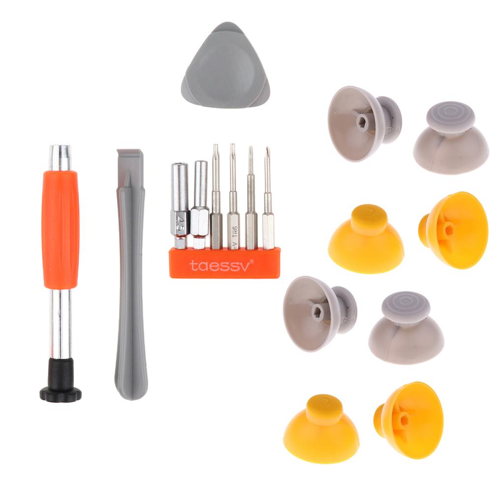 4Pairs Analog Joystick Caps + Screwdriver for Nintendo GameCube Controllers