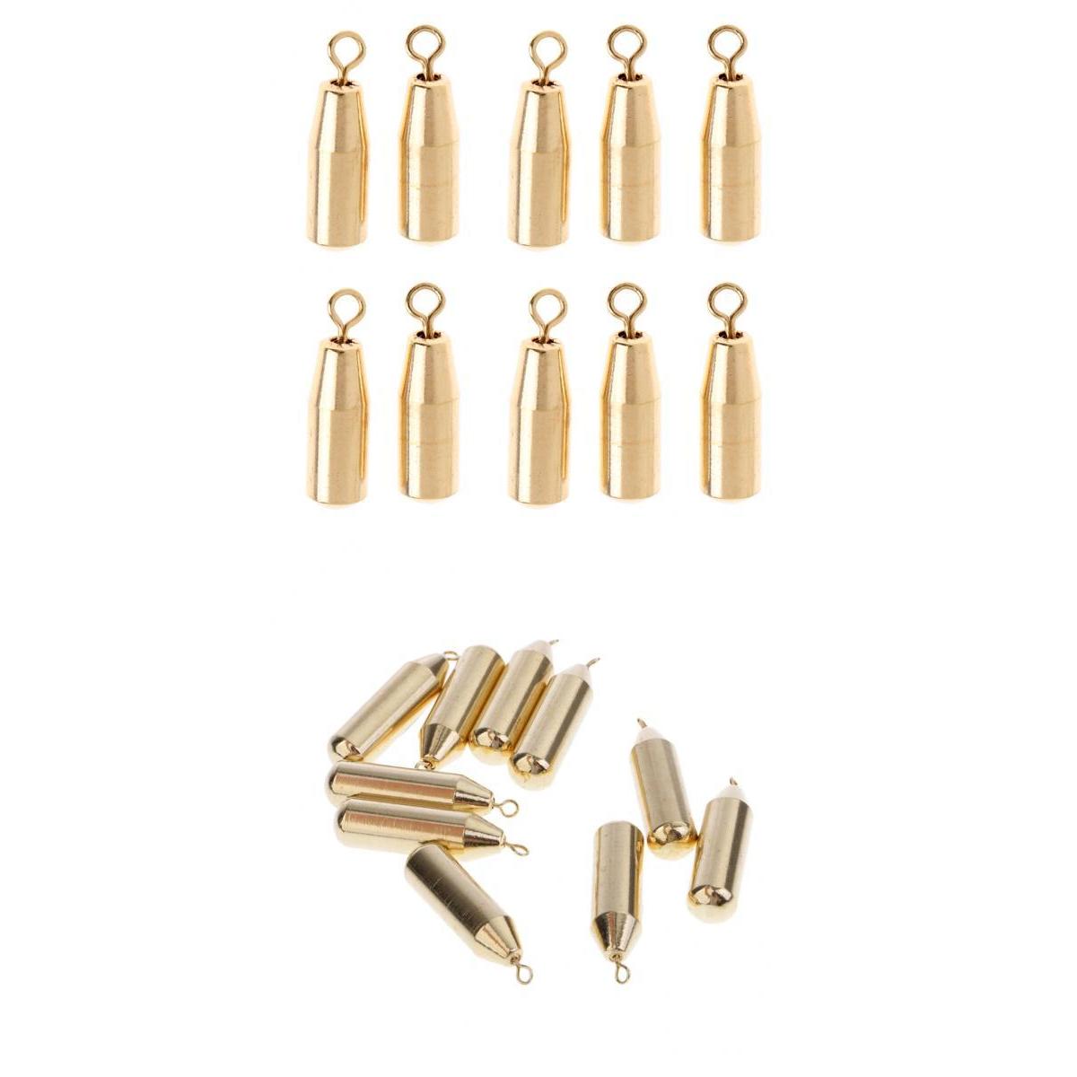 20pcs Brass Sinker Drop Shot Weights Sinker Perch Pike Sea Fishing Tackle