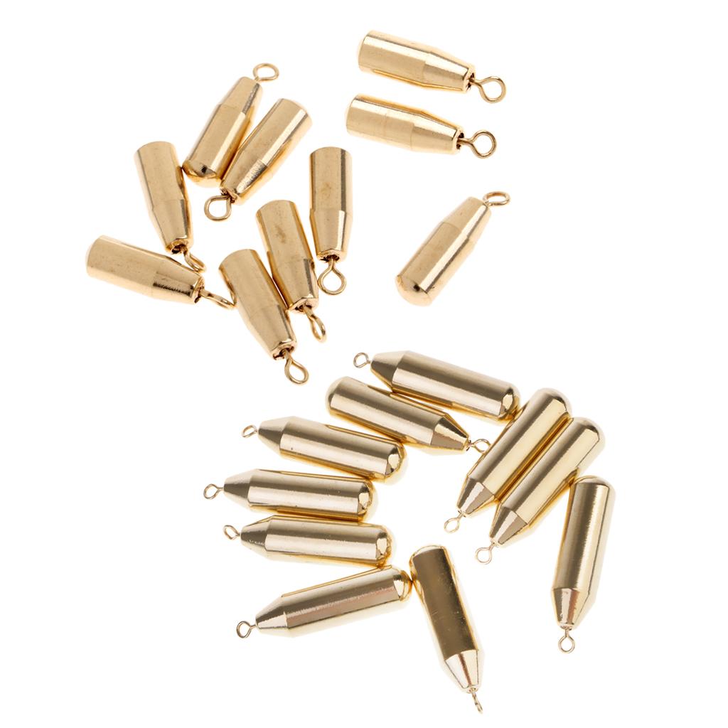 20pcs Brass Sinker Drop Shot Weights Sinker Perch Pike Sea Fishing Tackle
