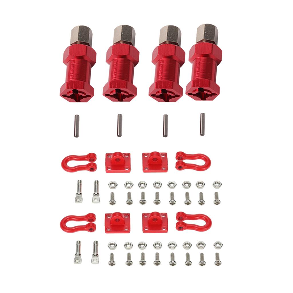 12mm Wheel Hex Hub 20mm Extension Adapter+Tow Hook for C001 1/10 RC Crawlers