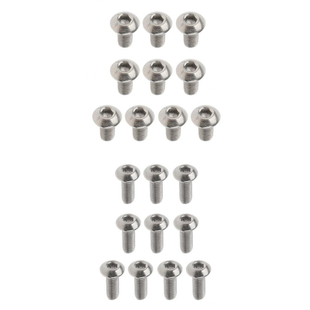 20Pcs GR1 Titanium Alloy Hexagon Button Head Cap Bolts Screws M3x6mm&M3x8mm