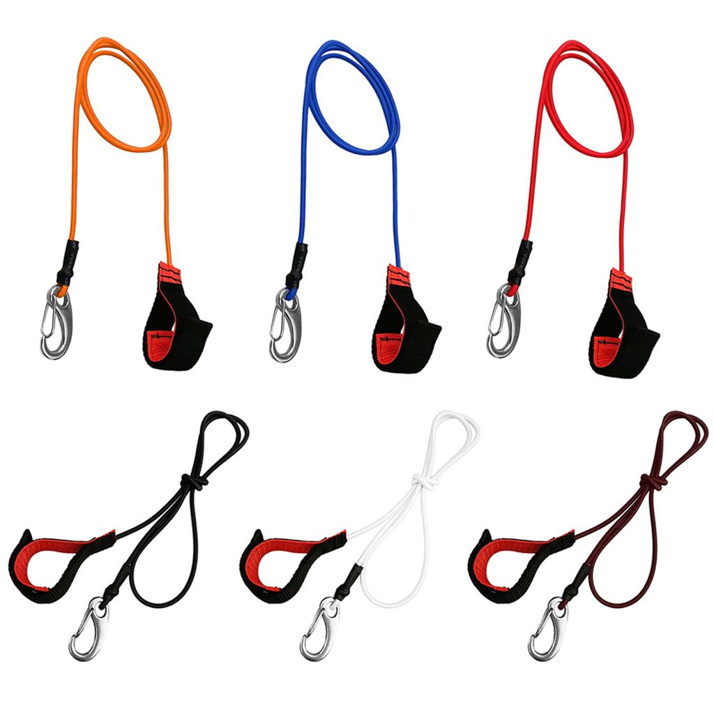 6 Pieces Kayak Canoe SUP Paddle Board Leash Fishing Rod Pole Lanyard Clip