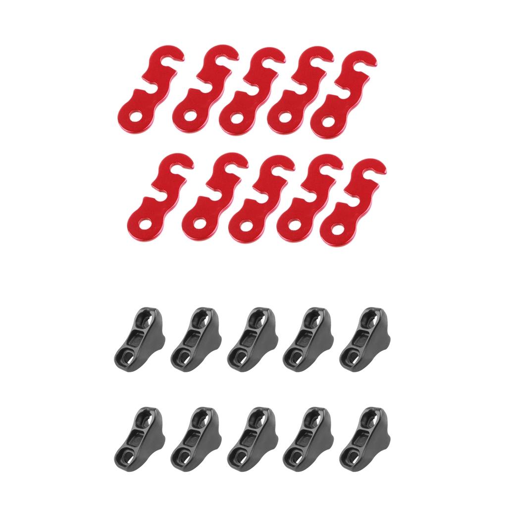 20pcs Aluminum Alloy Camping Tent Guyline Runner Rope Tightener Tensioner