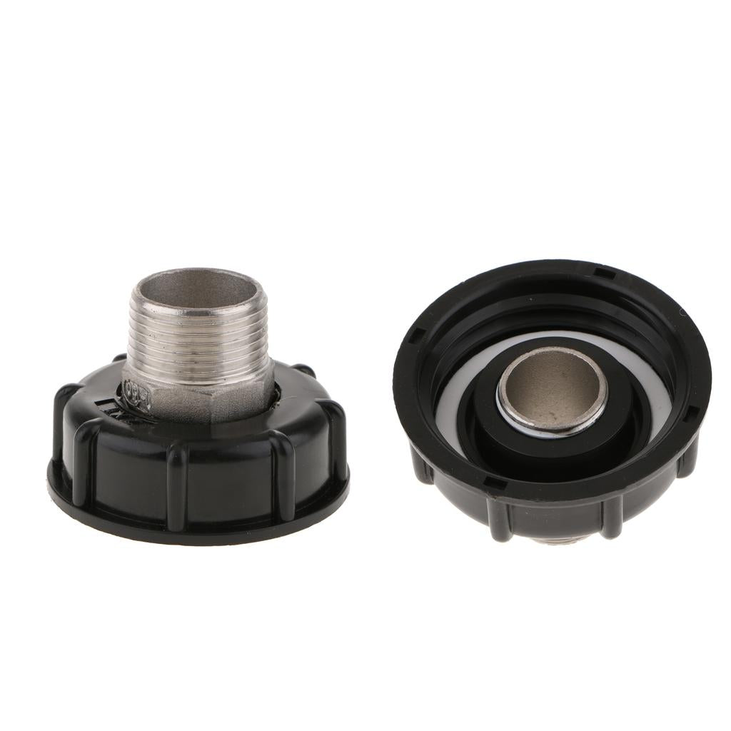 1000L IBC Water Tote Tank Adapter Hose Cap 60mm 1Inch Outside/6 Extra Thread