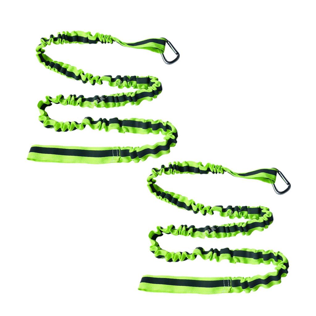 2pcs Adjustable Kayak Boat Fishing SUP Safety Rod Paddle Leash Cord Green