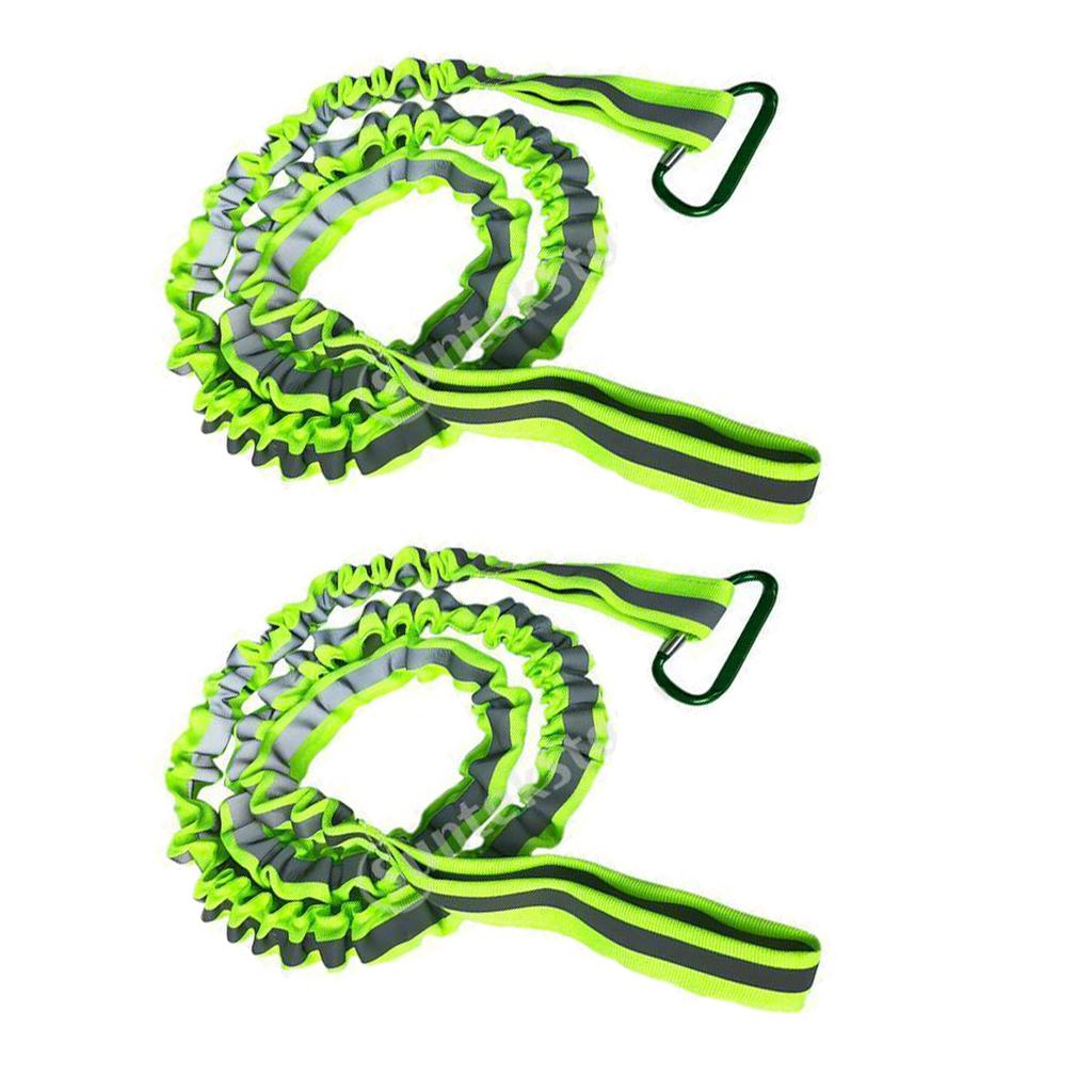 2pcs Adjustable Kayak Boat Fishing SUP Safety Rod Paddle Leash Cord Green