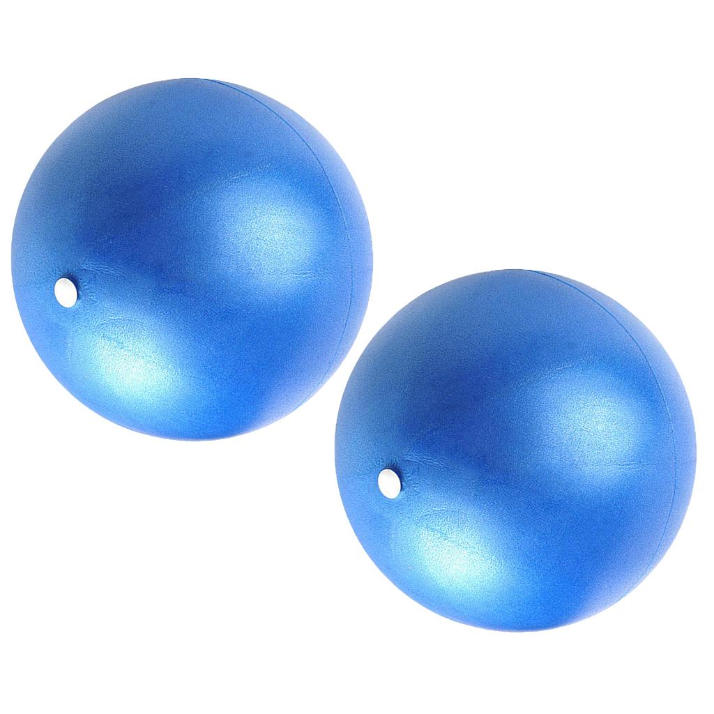 2pcs 25cm Soft Anti Burst Yoga Ball Exercise GYM Pilates Fitness Balls Blue