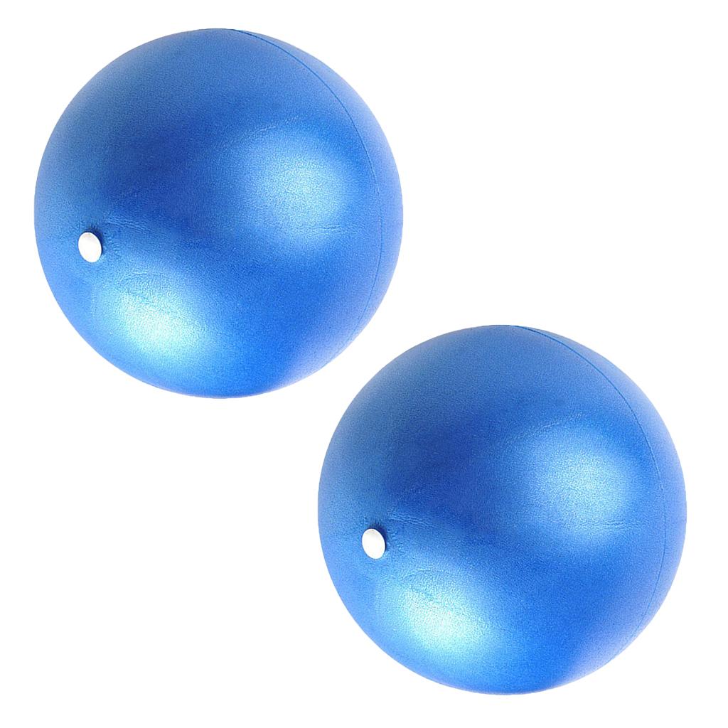 2pcs 25cm Soft Anti Burst Yoga Ball Exercise GYM Pilates Fitness Balls Blue