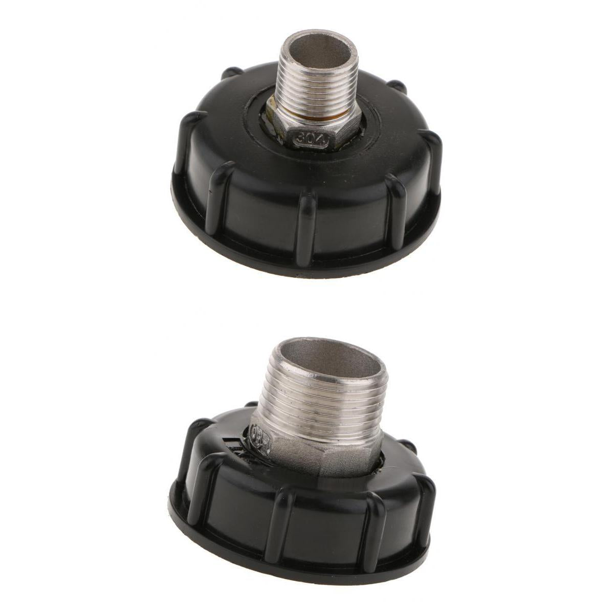 1000L IBC Water Tote Tank Adapter Hose Cap 60mm 1Inch Outside/4 Extra Thread