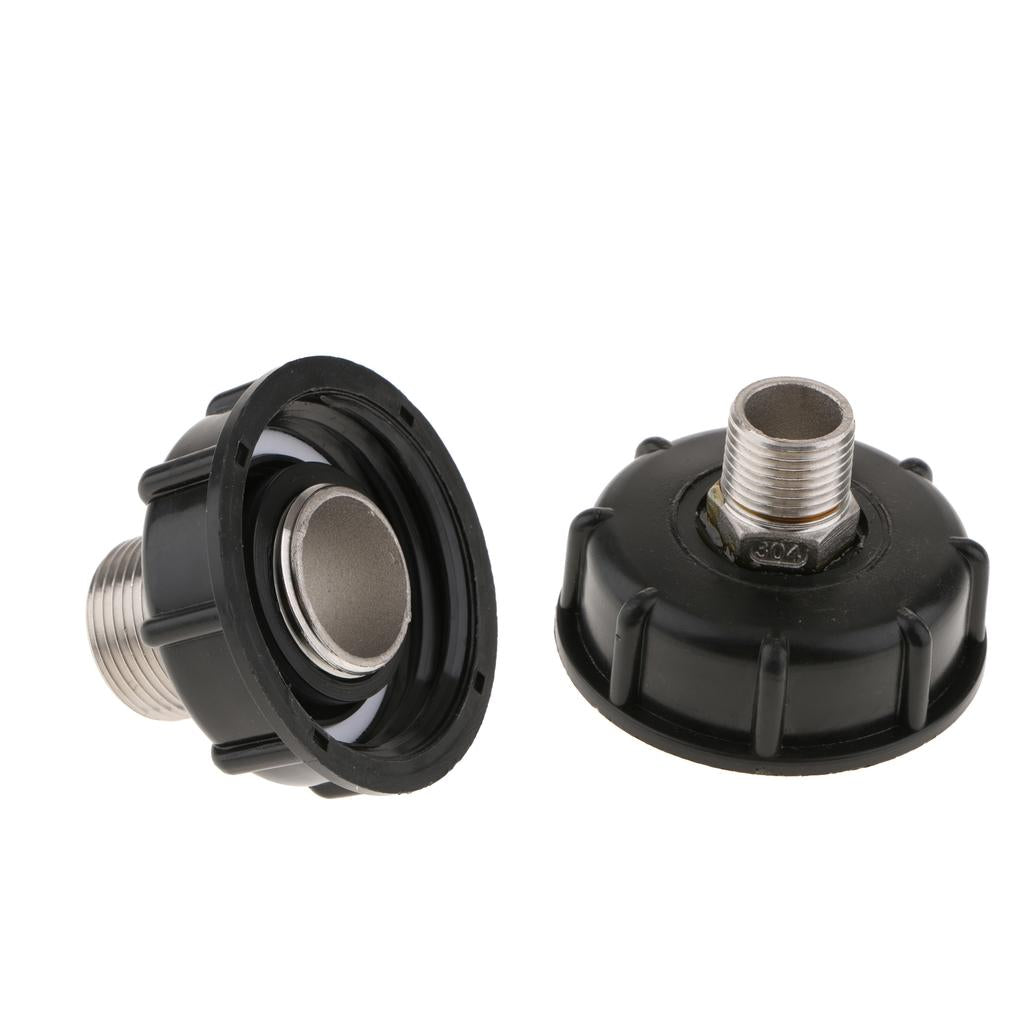 1000L IBC Water Tote Tank Adapter Hose Cap 60mm 1Inch Outside/4 Extra Thread